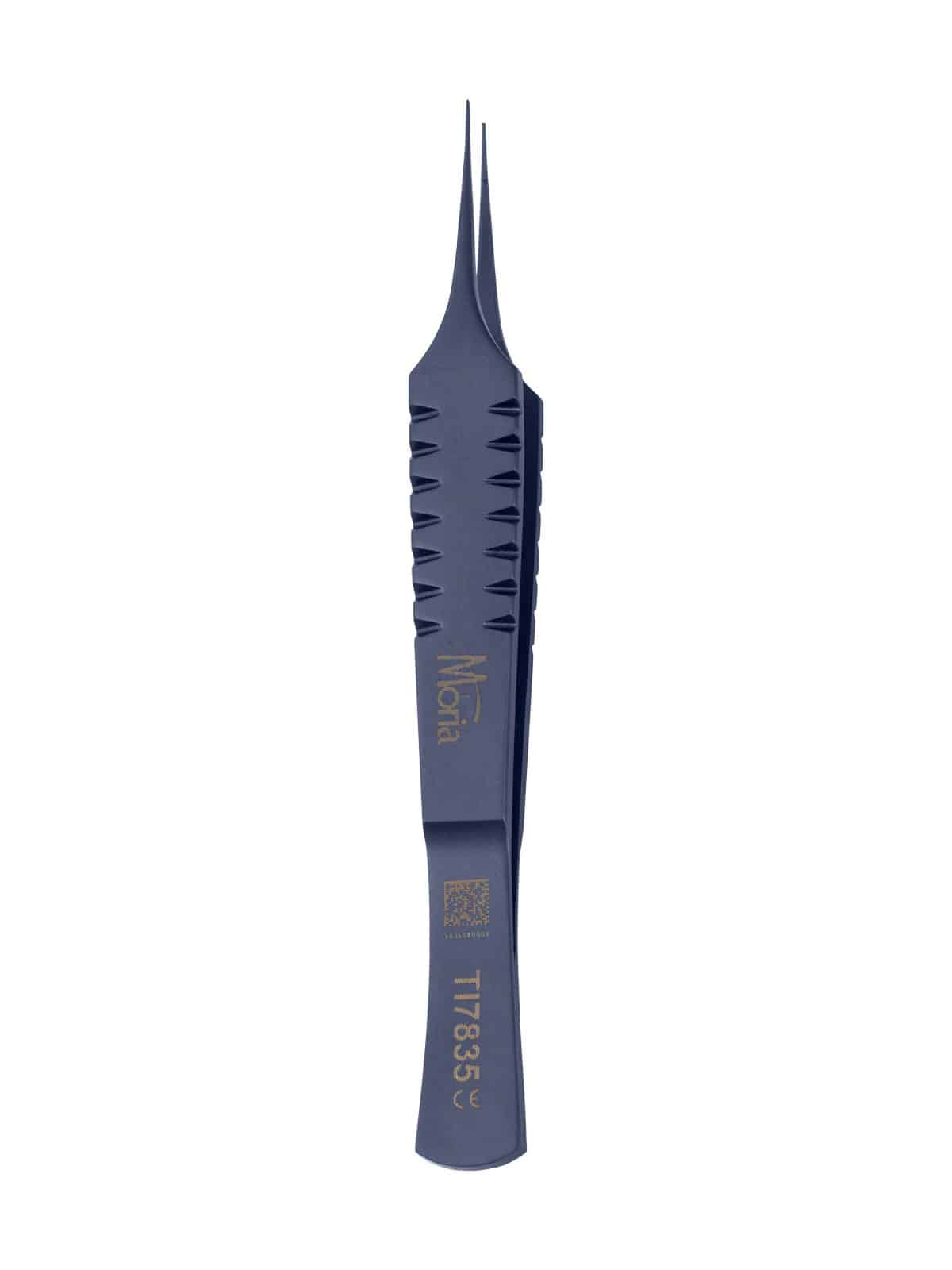Moria Bonn Forceps - Straight with 1 × 2 Teeth and Tying Platform, Titanium