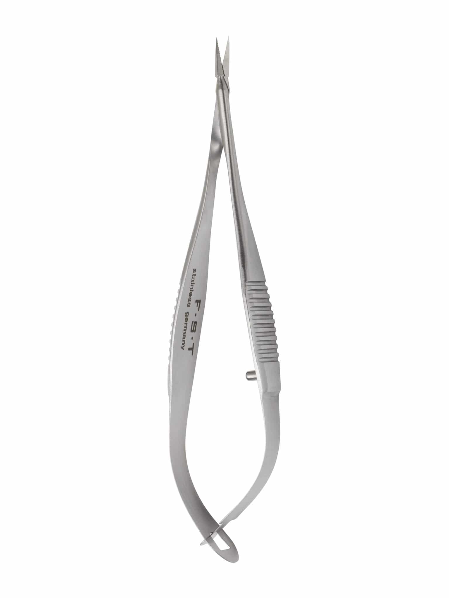 Vannas-Tübingen Spring Scissors - Straight - Serrated - 8 cm